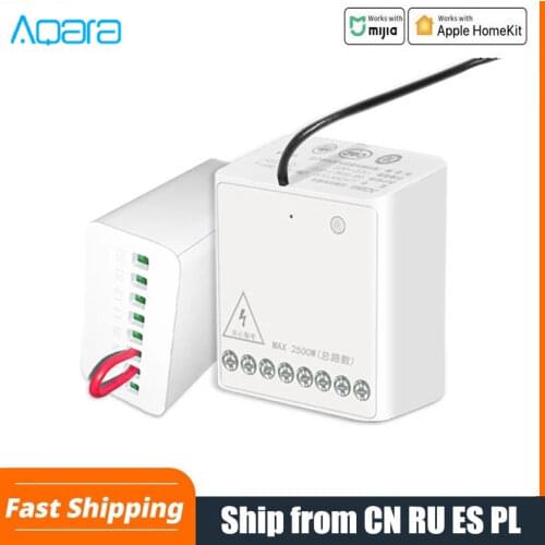 Aqara Two-Way Control Relay Module Wireless Relay Switch Controller Smart Timer 2 Channels Work For Mihome APP
