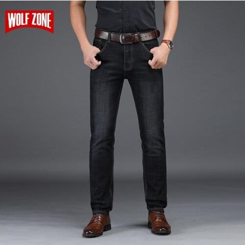 Stretch Black Jeans Men Famous Brand Winter Skinny Mens Jeans Pants Fashion Business Cas Denim Trualousers Mens Big Size 28-42