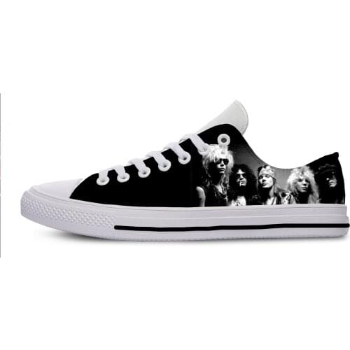 2019 Hot Cool Fashion Harajuku High Quality Summer Sneakers Handiness Casual Shoes 3D Printed For Men Women Rock Guns N' Roses