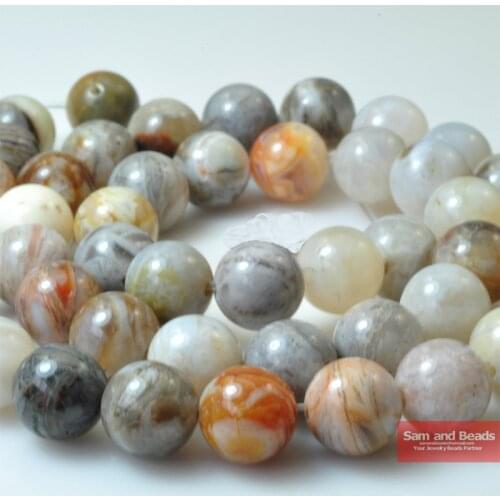 Natural Bamboo Agata Onyx Round Loose Beads For Jewelry Making 15.5inch/strand Pick Size 6/8/10/12mm DIY Bracelet BB21