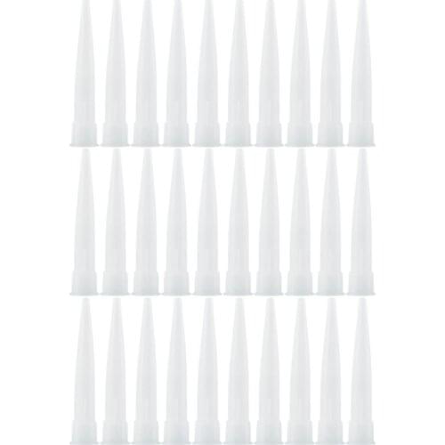M89B 30 pcs Silica Gel Caulking Nozzles Durable Glass Glue Nozzles Tips for Home Decoration Improvement Use