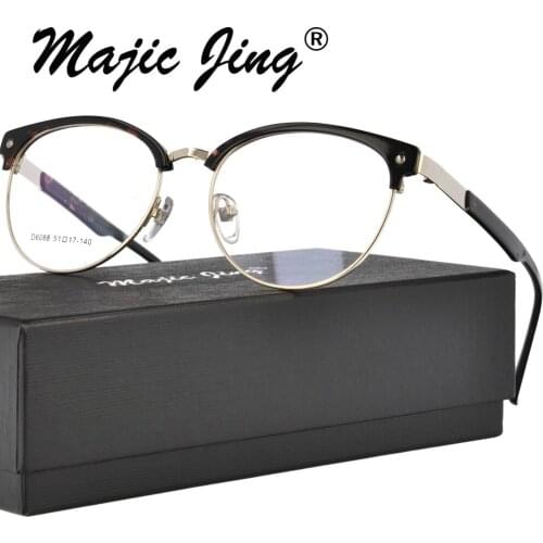 Magic Jing TR90 and stainless steel RX optical frames myopia eyewear eyeglasses for men D6088