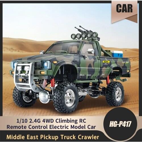 HG-P417 1/10 2.4G 4WD Middle East Pickup Truck Crawler Climbing RC Remote Control Electric Model Car Adult Kids Toy Gifts