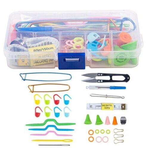 Uesful Knitting Tools Kit Crochet Needle Hook Accessories Supplies With Case Weaving Tool