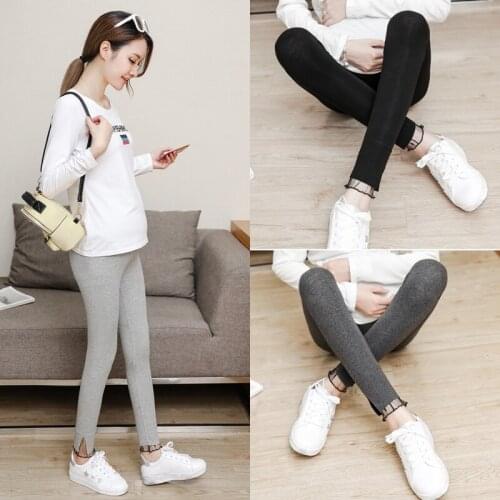 New maternity pants spring fashion Korean version of the feet leggings spring pregnant women stomach lift pants trousers tide