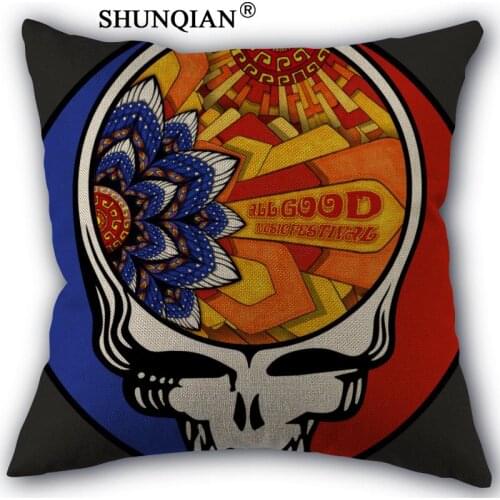 New Arrival grateful dead Custom cotton Pillowcases zipper Custom Pillow Case More Size Custom your image gift