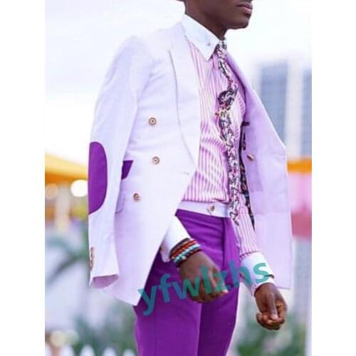 New Arrival One Button Groomsmen Peak Lapel Groom Tuxedos Men Suits Wedding/Prom Best Blazer ( Jacket+Pants+Tie) D137