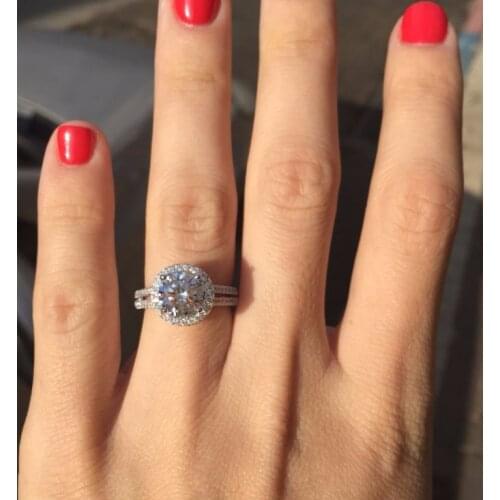 NEW Design Fashion Jewelry Luxury Women Engagement Ring 925 Sterling Silver Zircon Wedding Crown Rings