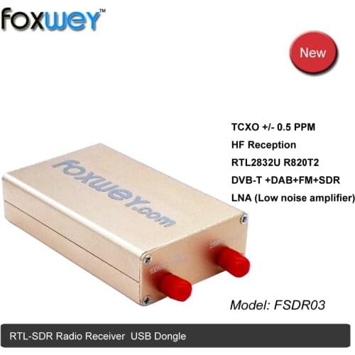 New RTL SDR with RTL2832U R820T2 TXCO 0.5 PPM SMA HF reception full band Low Noise Amplifier