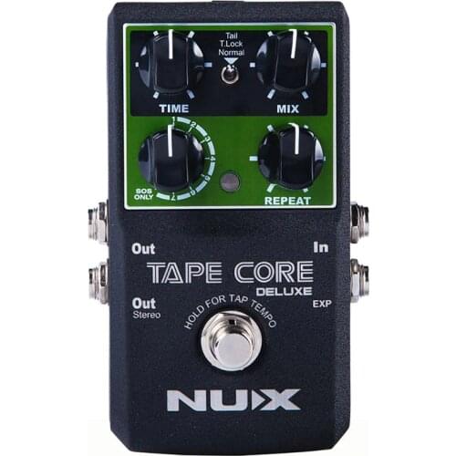 NUX Tape Core Deluxe Classic Tape Echo Tone Delay Effects Guitar Pedal 7 Modes for Guitar Pedals Natural Sound Decay Modulation