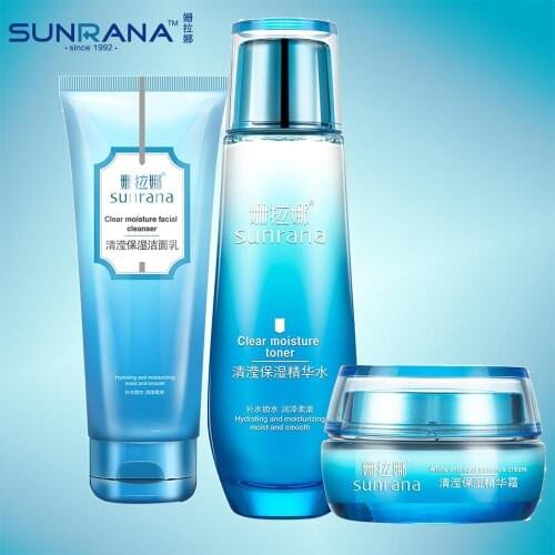 SUNRANA Moisturizing Clear Moistrue Toner Essence Water Cream Facial Cleanser Hydration Soothing Repair Skin