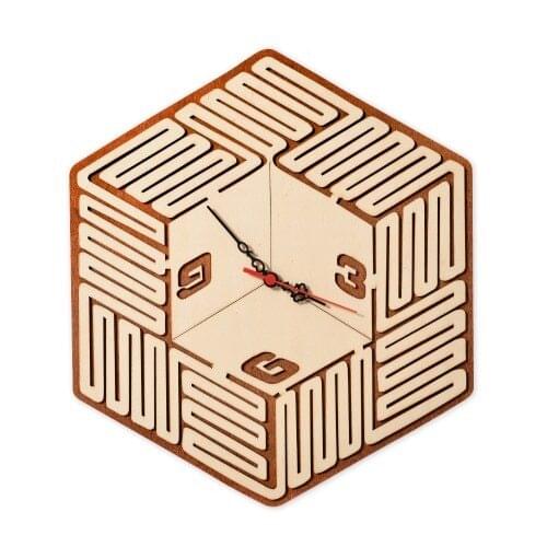 Original Design Wall Clock Gift for Wood Lovers Living Room Illusion Geometry Decoration Home Deco Cafe Decor