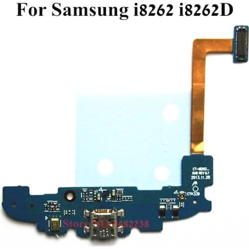 Original USB Charging Dock Port Flex cable For Samsung i8262 i8262D Charger plug board with Microphone Replacement parts