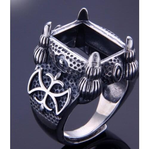 11*15mm 925 STERLING SILVER mens Semi Mount Bases Blanks base blank Pad VINTAGE ring ring Setting jewelry DIY A2509