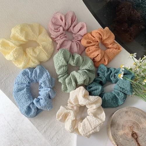 Fashion Elastic Hair Bands Sweet Scrunchies Hair Ties Ponytail Holders Rubber Band Korean Candy Color Hair Rope Hair Accessories