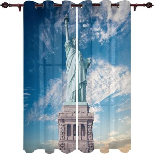 Outdoor Curtains Statue Of Liberty Living Room Kitchen Curtain Drape For Patio Garden Gazebo Yard Valance Cutains