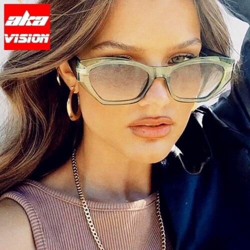 AKA VISION Cateye Women Sunglasses Luxury Brand Glasses Women/Men Brand Designer Eyeglasses For Women/Men Small Frame Okulary