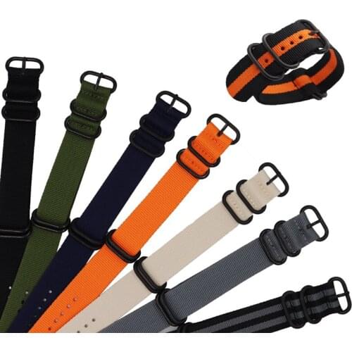 Heavy duty nylon straps 18mm 20mm 22mm 24mm Nylon Watch Band NATO Strap Zulu strap watch strap ring buckle Watchband