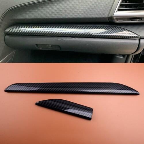 1 Set Car Interior Dashboard Strip Trim ABS Fit for Subaru Forester SK 2019 2020 2021 Left Hand Drive Only Carbon Fiber Style