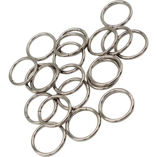 20 Pieces 3/4 Inch Silver Metal O-Ring Connector Non Welded for Straps Purses Bags