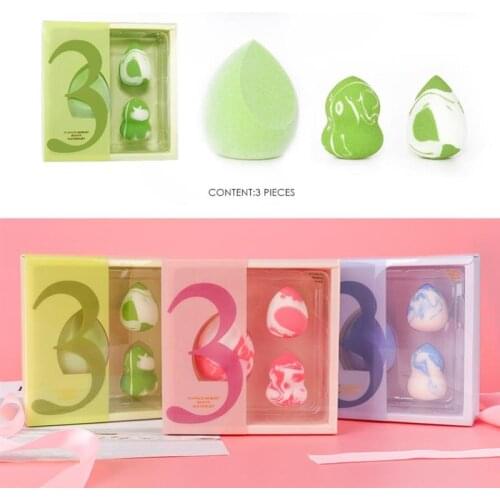 3PCS Makeup Sponges Cosmetic Puff Cushion Foundation Powder Sponge Beauty Sponge Set Liquid Beauty Tool Make Up Accessories