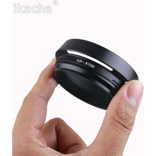5pcs Hot Black 49mm Lens Adapter Ring + Metal Lens Hood for Fujifilm Fuji X100 Replace LH-X100