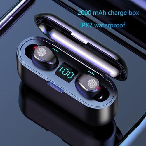 Wireless Bluetooth Music Headset 9D HIfi Stereo Waterproof LED Display Smart Noice Cancelling Sport Earbuds Wireless headphones