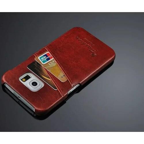 Genuine Leather Back Cover Case for Samsung Galaxy S6 Edge G9250 Top Quality Oil-wax Brand Original Fundas for Galaxy S6 Edge