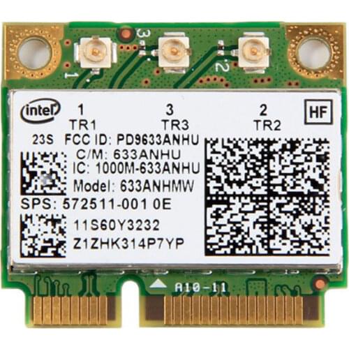 For Intel Centrino Ultimate-N 6300 633ANHMW 6300AGN 450Mbps Mini PCIe 2.4G&5G Wireless Card for Lenovo Y460 Y560 T60/HP 6910 DV4