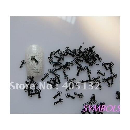 GD2-3 Free Shipping Wholesale 100g/bag Black Keys Glitter Nail art Glitter Pieces Nail art decoration