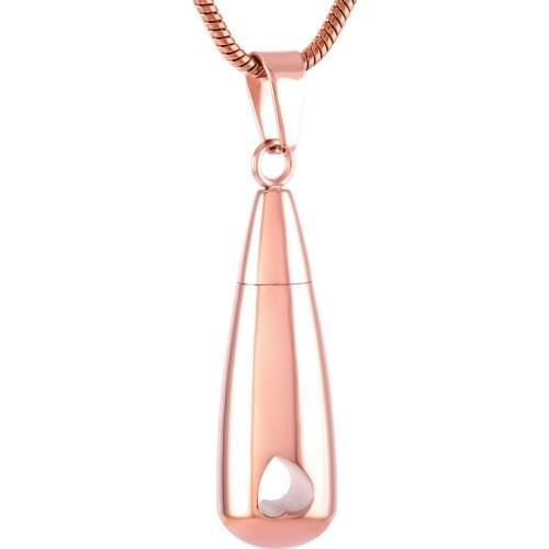 Teardrop Cremation Jewelry Stainless Steel Keepsake Pendant Locket Memorial Urn Necklace for Ashes Holder Ashes for Pet Human