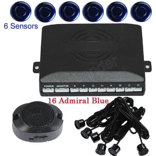 Parking Sensor Kit 6 Sensors 1 set car Sound Alert Reverse Assistance Backup Radar auto 44 colors selection free shipping