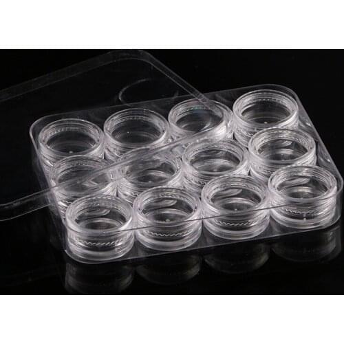 Nail Dried Flower Empty Box 2.5g Glitter Sequin Bottle Set Empty Box Nail Diamond Empty Box 12 Boxes