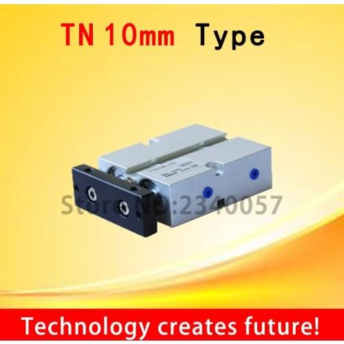 TN 10mm Bore Air Cylinder 10/20/30/40/50/60/75/100/125mm Stroke Double Rod Double Action Pneumatic Cylinder