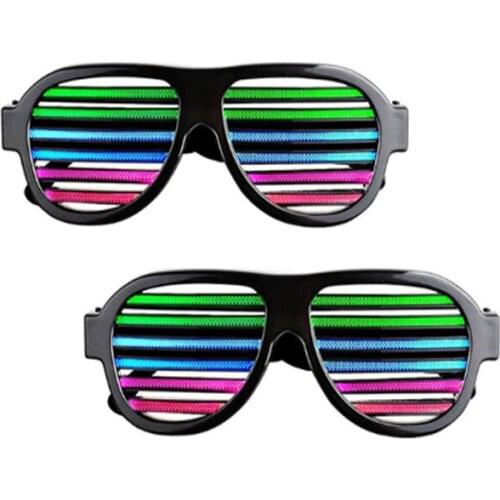 Party Decoration Flashing Glasses Magic Led Party Glasses sound Control Luminous Glasses USB Charge DJ LED Sunglasses