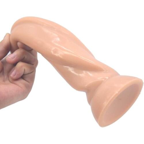 8 Inch Silicone Anal Sex Toys Twist Butt Plug With Suction Cup Anal Dildo Women Men Masturbator Sex Products Flexible Penis