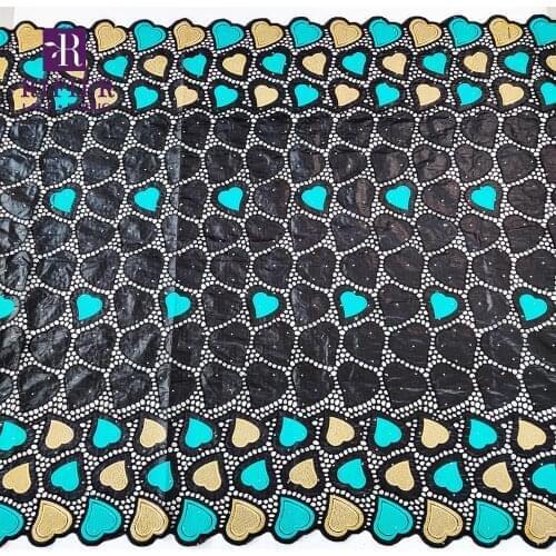 Rhinestones 2020 High Quality Bazin Riche Brode Lace Fabrics Black Color Senegal Gambia Women Basin Brode Wedding Laces Material