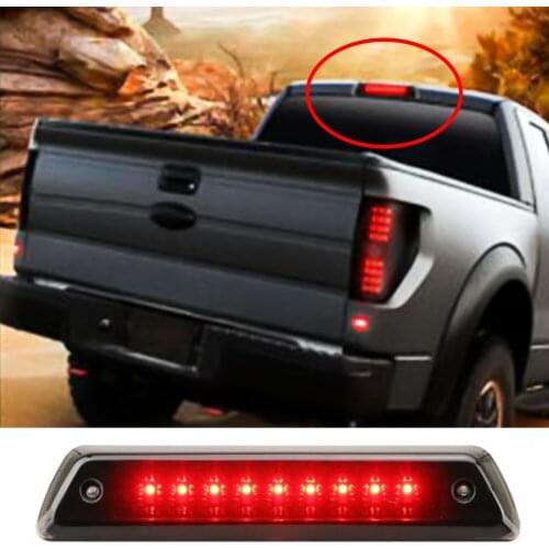 LED Smoke Rear Reverse Cargo Lamp For 2009-2014 Ford F-150 3rd Third Brake Light White / Red Light For Dropshipping Wholesale