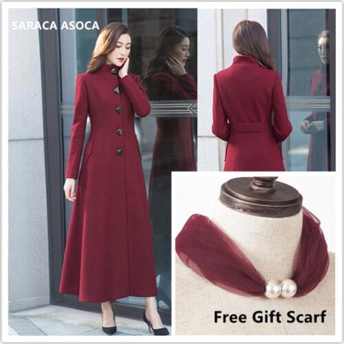 Fashion Mandarin Collar Single Breasted Slim Winter Coat Women Plus Size XXXL Long Seelve OverCoat Female Outwear For Girls