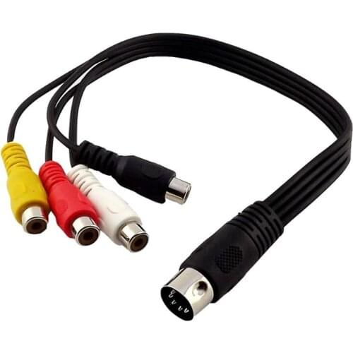 1x 5Pin MIDI DIN Male Plug to 4x RCA Phone Female Jack Audio Connector Adapter Cable 30CM
