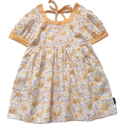 2021 Summer Casual Solid Girls Dress Cartoon Kids Dresses For Girls High Quality Fashion Girl Clothes