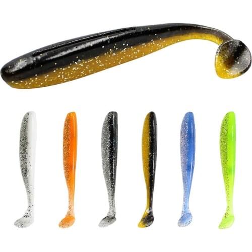 6 Pcs/lot Easy Shiner Soft Fishing Lure 8cm 3.5g Isca Artificial Soft Bait Silicone Double Colors Carp Artificial Bait Swimbait