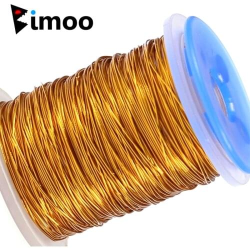 Bimoo 0.2mm 12 Colors Fly Tying Copper Wire Body Weighted Lure Material Great for Nymphs Copper John Streamers Dubbing Buzzers