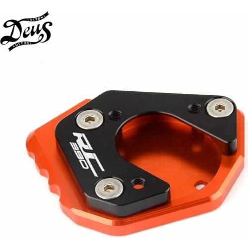 Motorcycle Foot Side Stand Enlarger extension kickstand plate pad High Quality items FOR KTM RC125 RC200 RC390 RC 390 2014-2018