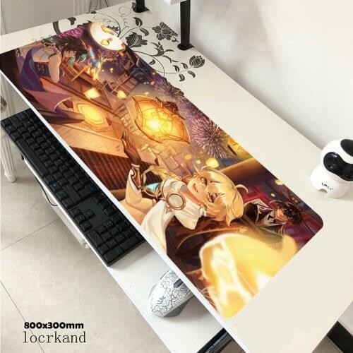 80x30cm Genshin Impact Large Mouse Pad Gaming Accessories XL Laptop Gamer Mousepad Anime Antislip Mat Keyboard Desk Mats Carpet