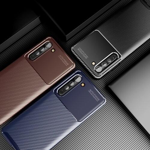 Carbon Fiber Case For moto rola edge Plus one fusion plus E7 G styus Full Protective Soft Bumper Cover for Moto G8 Power lite