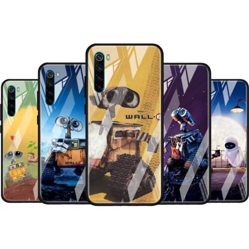 Disney Movie WALL·E for Xiaomi Redmi K40 K30 K20 Pro Plus 9C 9A 9 8A 7 Luxury Shell Tempered Glass Phone Case Cover