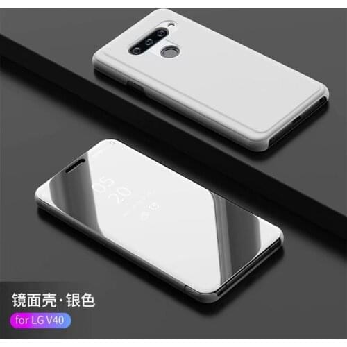 Case For LG V30 V40 cover For LG V30 V40 case Smart Flip Window view plating Mirror Stand Hard Case For LG V30 V40 kimTHmall