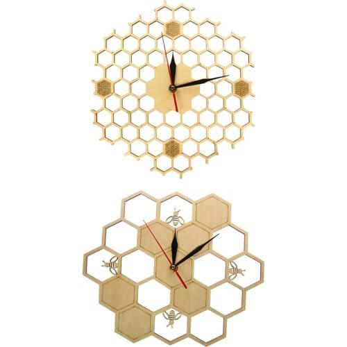 Wooden Wall Clock 12Inch Wall Hanging Clocks Bedroom Kitchen Decoration