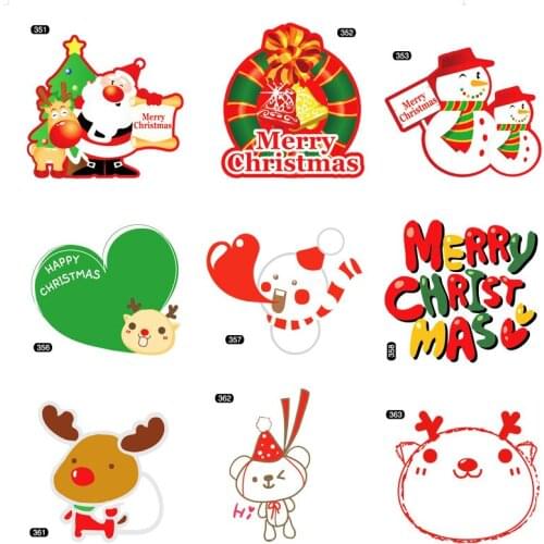 5PCS/1 Set cute cartoon Christmas stickers with random patterns cup refrigerator stickers removable waterproof wall stickers